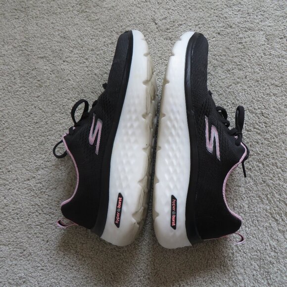 Skechers Womens GO Walk Hyper Burst Walking Shoes Size 10 BLACK / PINK #124578 - Picture 8 of 10